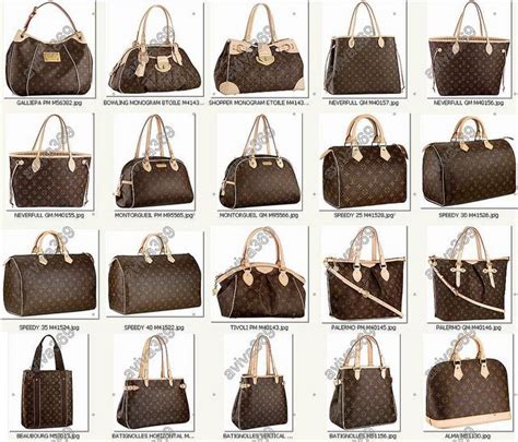 louis vuitton bag styles names.